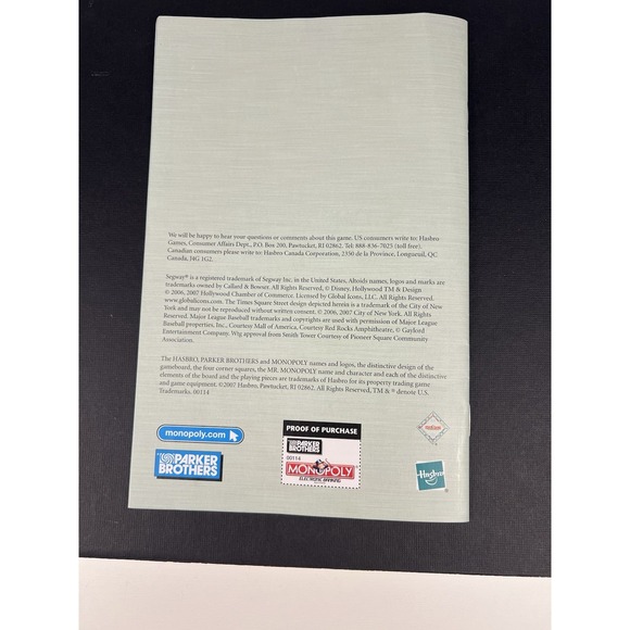 Parker Brothers MONOPOLY Electronic Banking Edition Board Game 07 Board/Booklet - Picture 10 of 12